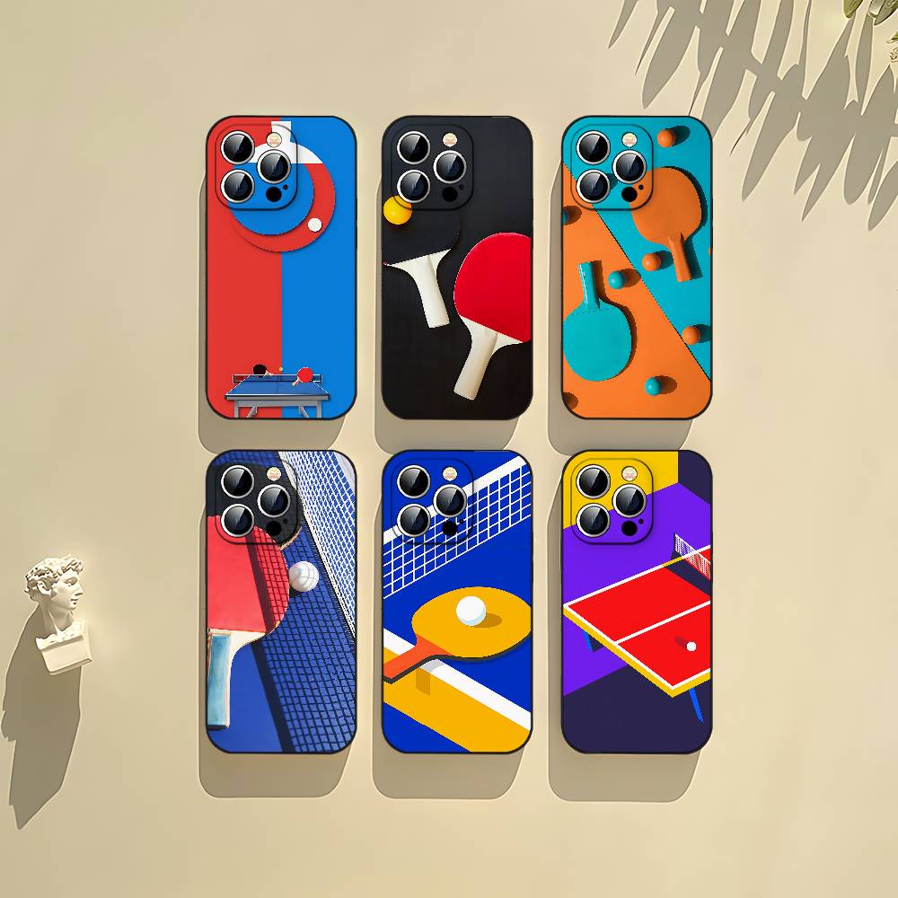 Table Tennis Pc - Czarna obudowa na telefon z motywem